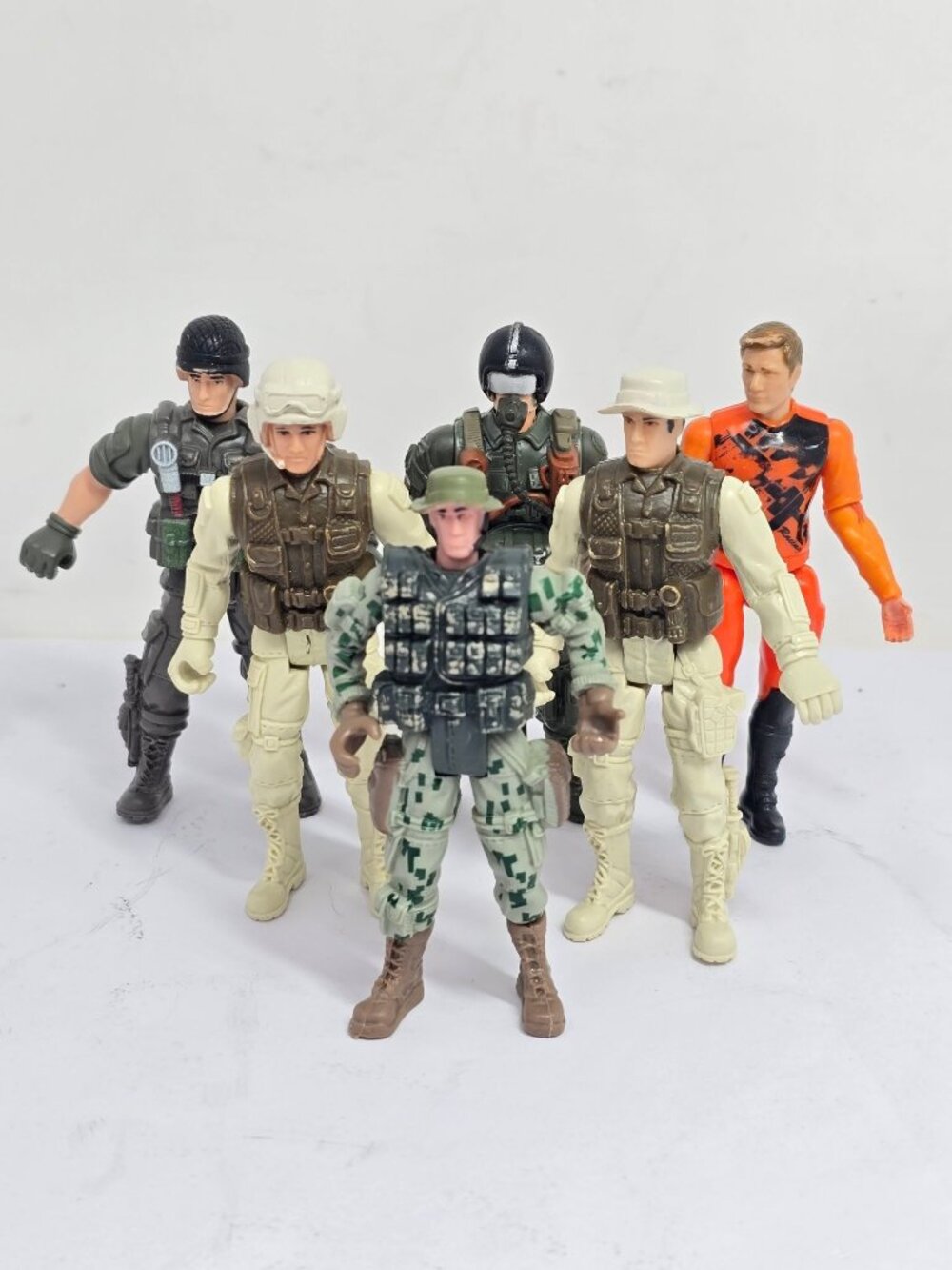 Vintage Chap Mei Soldier Force Military Action Figures Set Of 6